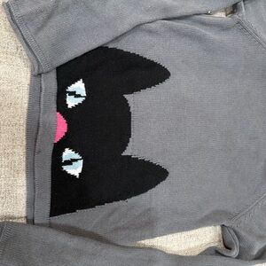 Gray Cat Design Kids Sweater